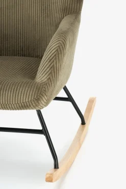 Fotel wypoczynkowy Donelia na biegunach oliwkowy