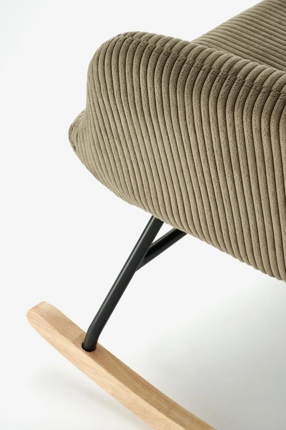 Fotel wypoczynkowy Donelia na biegunach oliwkowy