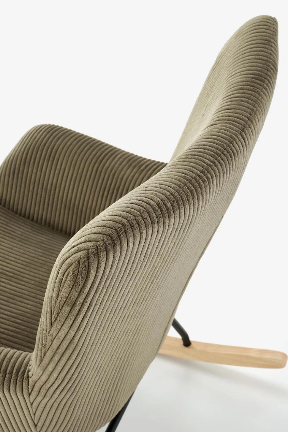 Fotel wypoczynkowy Donelia na biegunach oliwkowy