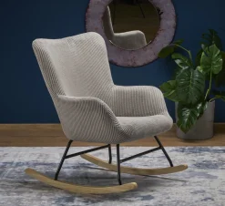 Fotel wypoczynkowy Donelia na biegunach   szary