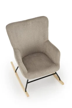 Fotel wypoczynkowy Donelia na biegunach   szary