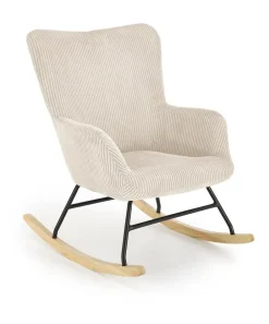 Fotel wypoczynkowy Donelia na biegunach   kremowy