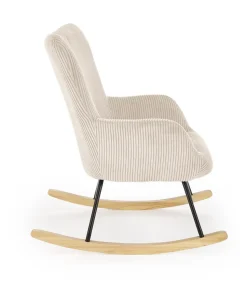 Fotel wypoczynkowy Donelia na biegunach kremowy