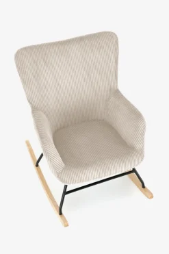 Fotel wypoczynkowy Donelia na biegunach kremowy