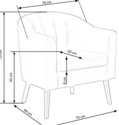 Fotel wypoczynkowy Farada szary