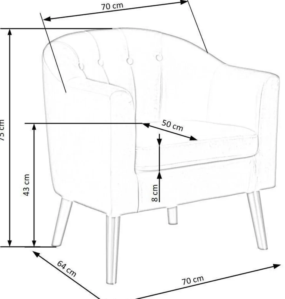 Fotel wypoczynkowy Farada szary