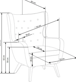 Fotel wypoczynkowy Farys żółty