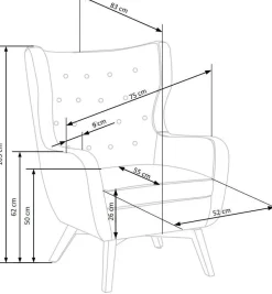 Fotel wypoczynkowy Farys bordowy