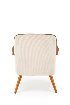 Fotel wypoczynkowy Grejs beż/orzech