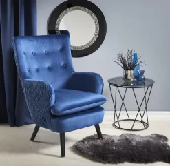 Fotel wypoczynkowy Idris granatowy