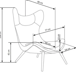 Fotel wypoczynkowy Latina antracytowy