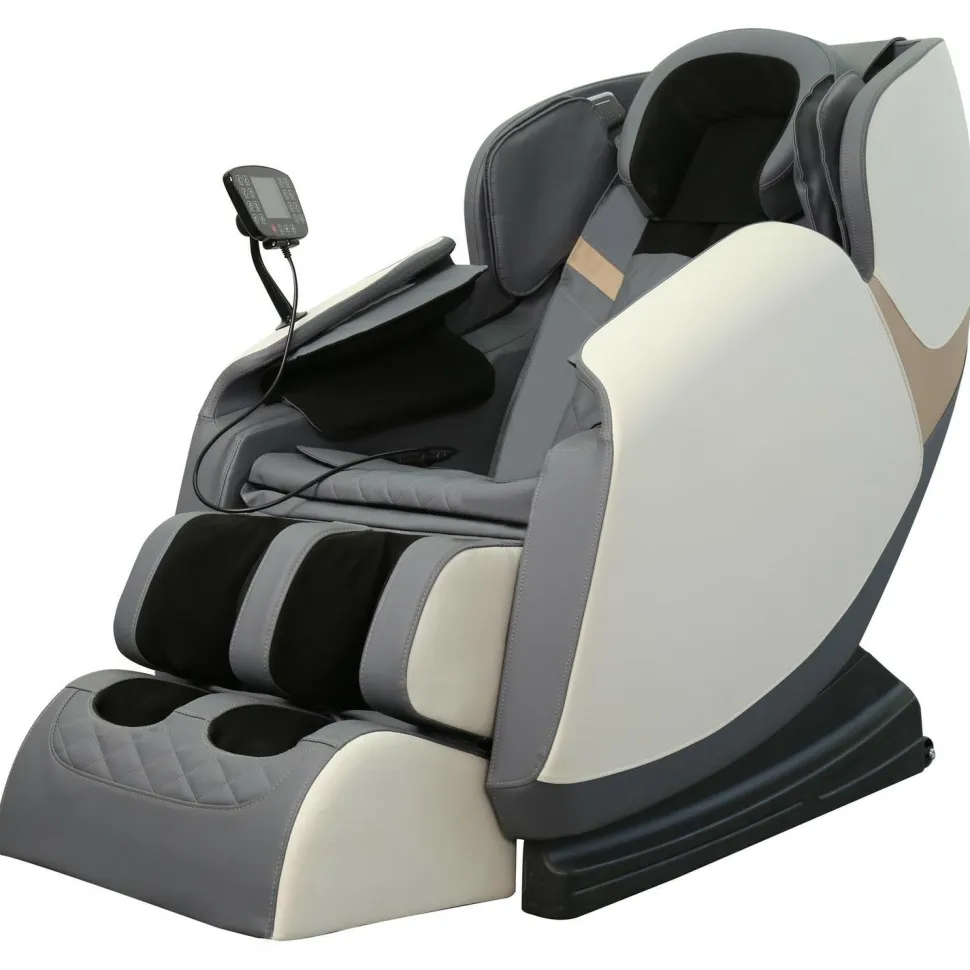 Fotel wypoczynkowy Taya z funkcją masażu i podgrzewania kremowy