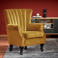 Fotel wypoczynkowy Vader żółty