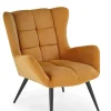 Fotel wypoczynkowy Wallace musztardowy
