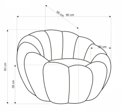 Fotel wypoczynkowy Zitra kremowy