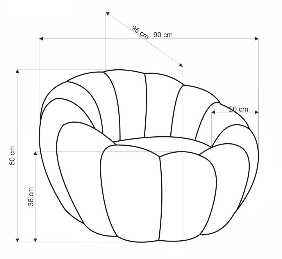 Fotel wypoczynkowy Zitra kremowy