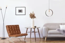 Fotel z podnóżkiem BA1 brąz j. vintage inspirowany Barcelona