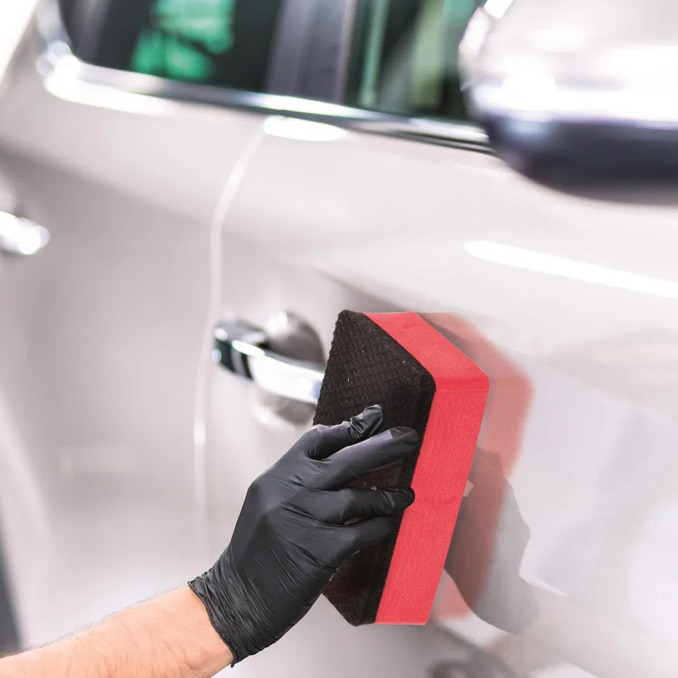 Gąbka do mycia samochodu czerwona/czarna