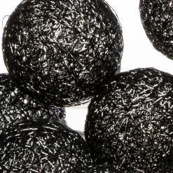 Girlanda cotton balls 20 lampek LED czarna