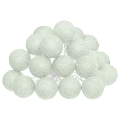 Girlanda cotton balls 20 lampek LED  seledynowa