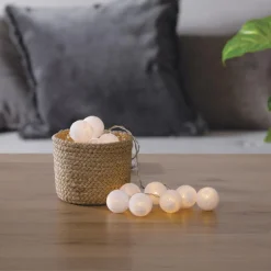 Girlanda Cottonbals białe 16 lampek