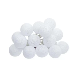 Girlanda Cottonbals białe 16 lampek