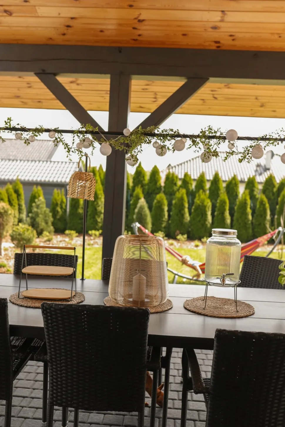 Girlanda Cottonbals nieb-żółt-bia 16 lampek