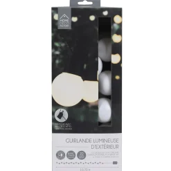 Girlanda ogrodowa żarówkowa 20 LED biała