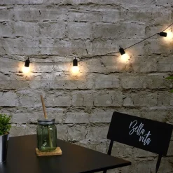 Girlanda solarna żarówkowa 20 LED biała