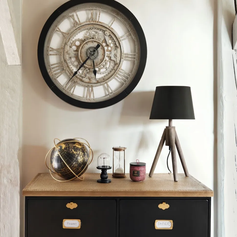 Globus dekoracja złoty/czarny