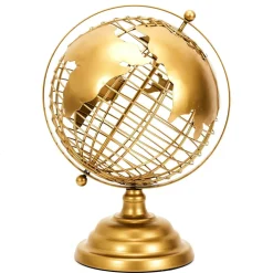 Globus metalowy złoty 28cm