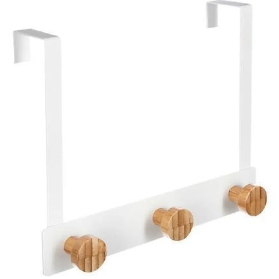 Haczyk na drzwi Fiona bambusowy biały 3