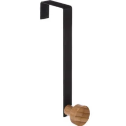 Haczyk na drzwi Fiona bambusowy czarny 1  uchwyt