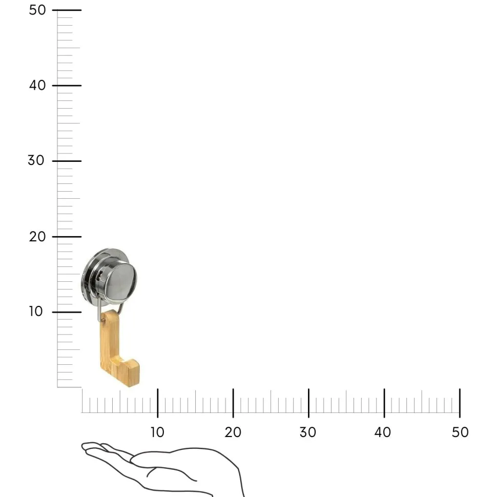 Haczyk Venterra metal/bambus z przyssawką