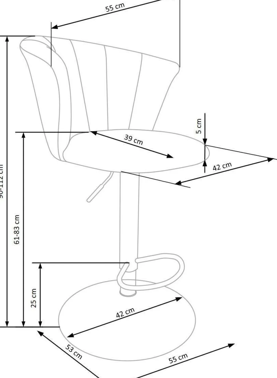 Hoker Cossio welwet szary