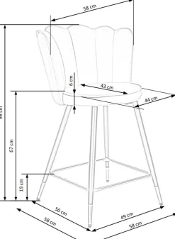 Hoker muszelka Florencja zielony