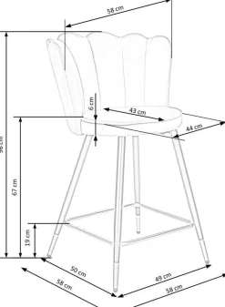Hoker muszelka Florencja szary