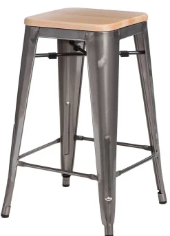 Hoker Paris 2 Wood 65cm metal sosna natura