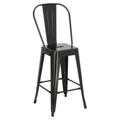 Hoker Paris Back 66cm czarny inspirowany Tolix