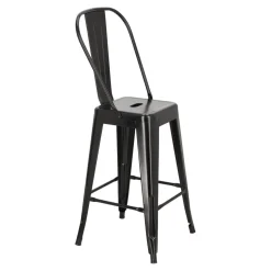 Hoker Paris Back 66cm czarny inspirowany Tolix