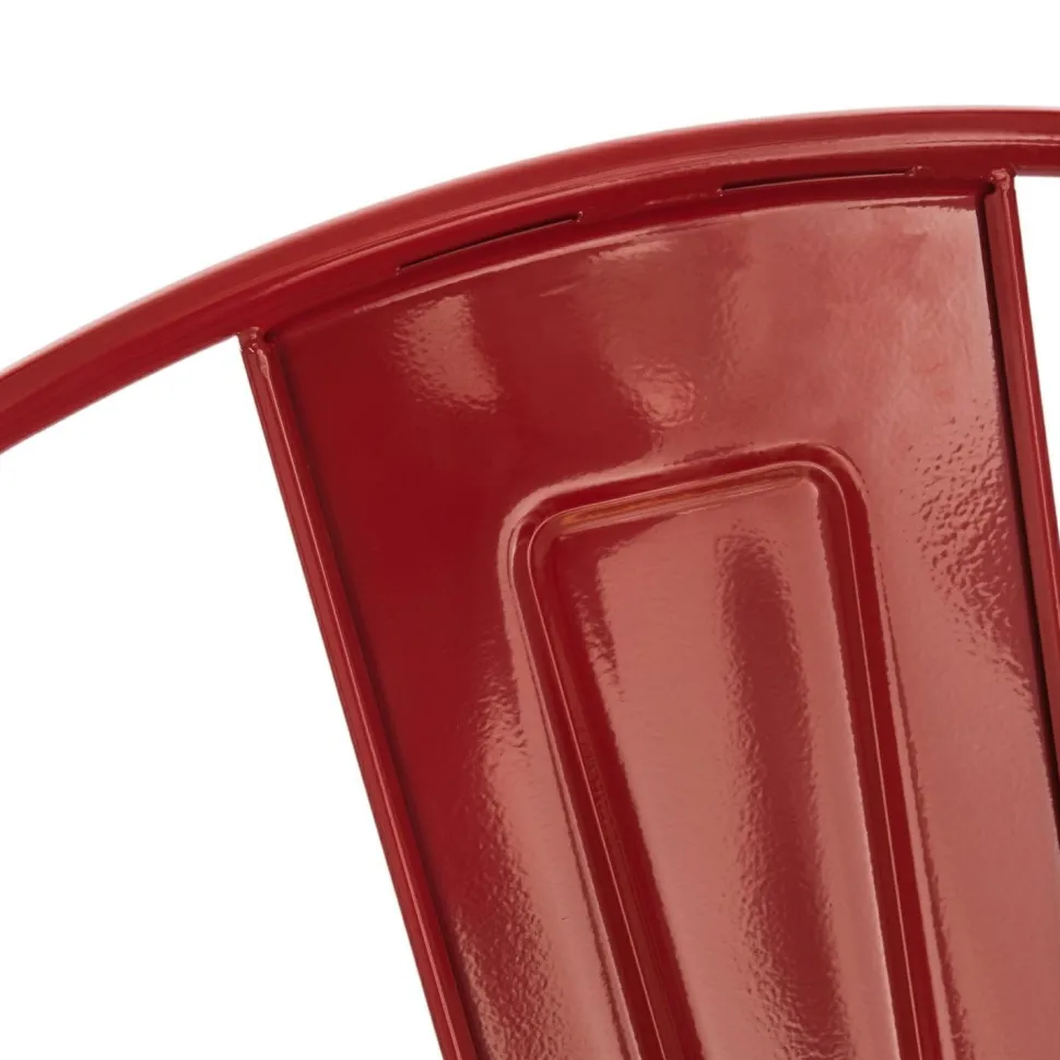 Hoker Paris Back 66cm czerwony inspirowany Tolix