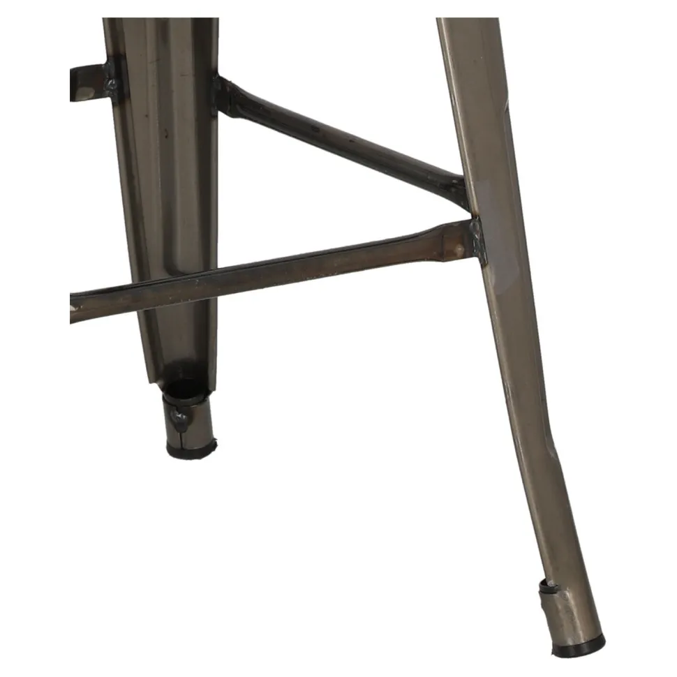 Hoker Paris Back 66cm metaliczny inspirowany Tolix