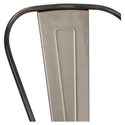 Hoker Paris Back 66cm metaliczny inspirowany Tolix