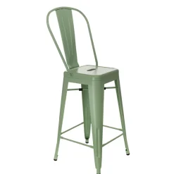 Hoker Paris Back 66cm zielony inspirowany Tolix