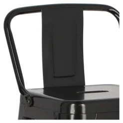 Hoker Paris Back short 75cm czarny insp. Tolix