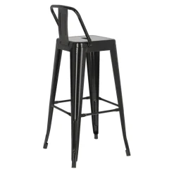 Hoker Paris Back short 75cm czarny insp. Tolix