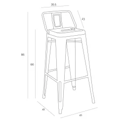 Hoker Paris Back short 66cm kolor