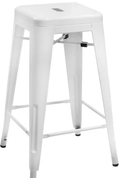 Hoker Paris 75cm. biały insp. Tolix