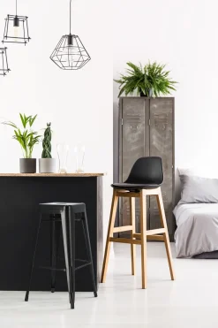 Hoker Paris 66cm czarny inspirowany Tolix