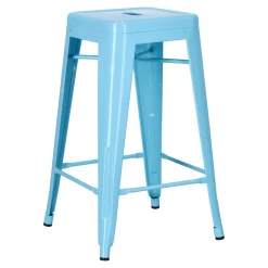 Hoker Paris 66cm niebieski inspirowany Tolix